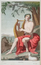 Orfeo, illustrazione dalle Metamorfosi di Ovidio, Firenze, 1832